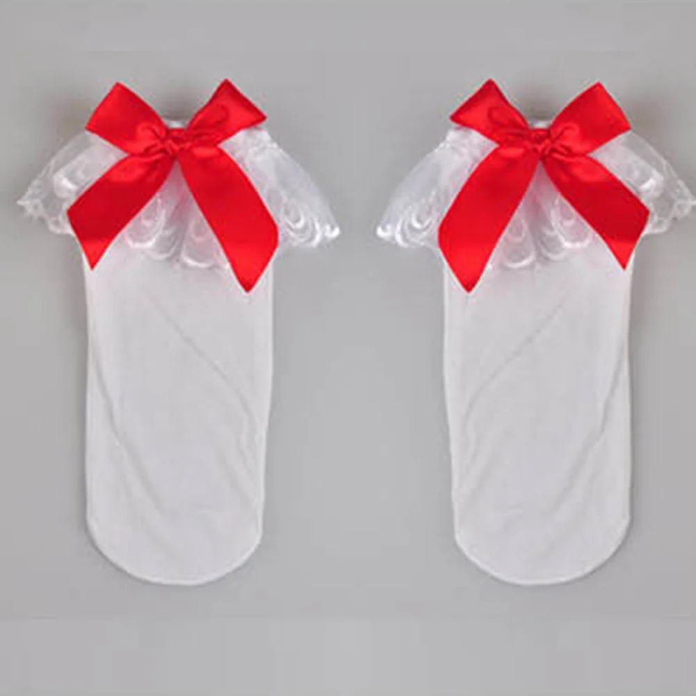 Новые винтажные Кружевные Гофрированные короткие носки с оборками Модные женские низкие носки с кружевным бантом в стиле ретро красивые носки для девочек