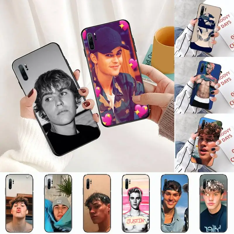 

Justin Bieber Black Phone Case Funda For Huawei P9 P10 P20 P30 Lite 2016 2017 2019 plus pro P smart