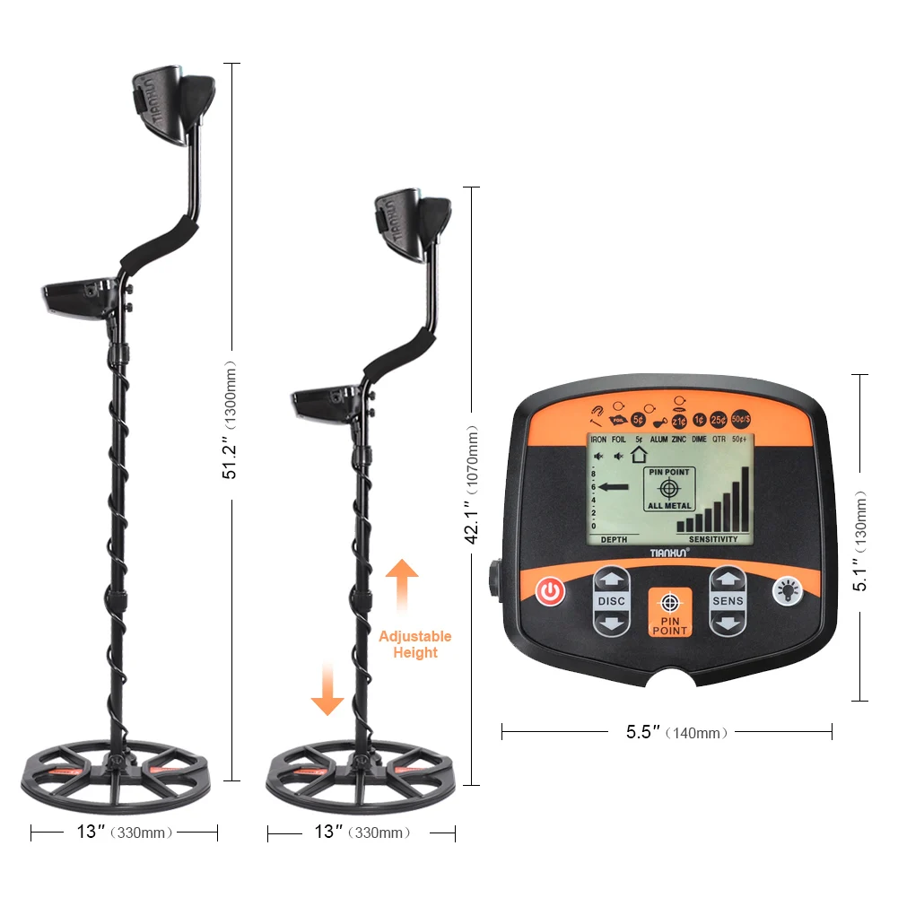 Kopen Nieuwste Ondergrondse Metaaldetector Zoeken Scanner Pinpointinter Goud Detector Hoge gevoeligheid Professionele Waterdichte Detector