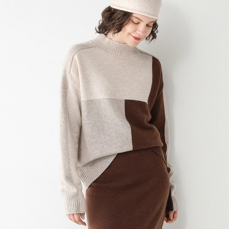 Large Size 100% Pure Wool Pullover Cashmere