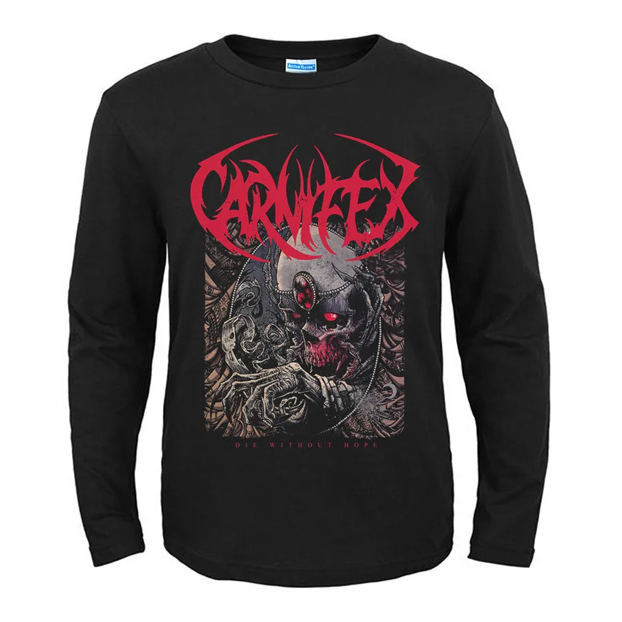 4 9 дизайнов Carnifex рок Мужская и женская рубашка с длинными рукавами Панк 3D череп кости Смерти тяжелый мелодичный металлический демон футболка для скейтборда - Цвет: 4
