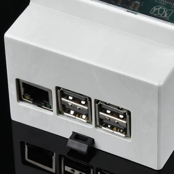 Carcasa de ABS para Raspberry Pi 4 modelo B, carcasa protectora blanca para RPI 3 Modelo B + 2