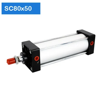 

Optional magnet SC80*50 Free shipping Standard air cylinders 80mm bore 50mm stroke single rod double acting pneumatic cylinder