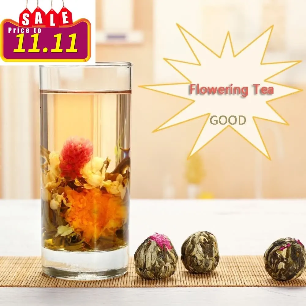 Flower tea craft Jasmine dragon pearl double opera embroidered ball flower 250 g package | Дом и - Цена: 