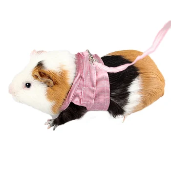 

Small Pet Outdoor Walking Leash Hamster Vest Harness Blue/Red Pet Harness And Leash Set For Rabbit Ferret Guinea Pig Bunny