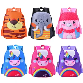 

2020 New Children Cartoon Animal Backpack Kids Boys Girls Primary School Bag Kindergarten Bookbag Cute Waterproof Rucksack