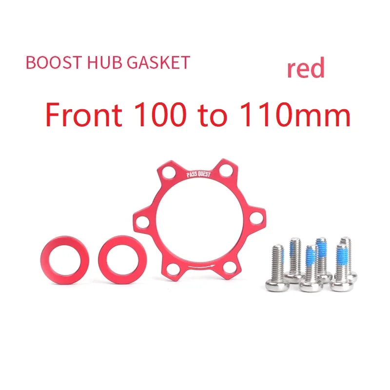 Пасс QUEST Bike Boost Hub прокладка 15*100-110 мм 5 мм/12*142-148 мм 3 мм адаптер преобразования шайба фиолетовый/красный/черный части концентратора - Цвет: Front 110mm