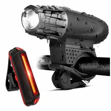 Światło rowerowe s światła rowerowe przednia i tylna lampka rowerowa ładowana na USB światło rowerowe zestaw Super jasne przednie i tylne latarka LED reflektor T tanie tanio Other CN (pochodzenie)