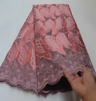 

Latest sequince Lace Fabric Luxury swiss voice Lace with stones Fabric 2020 High Quality African lace Fabric For party Dresses