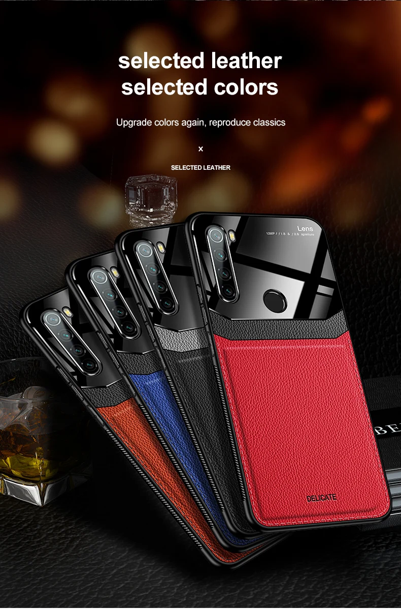 xiaomi leather case cover Ốp Lưng Chống Sốc Cho Xiaomi Redmi Note 9T 8 9 Pro 7 8T 9S Da Mềm Ốp Silicone bao Da Dành Cho Redmi 9A 9C 8A K30 K20 Pro xiaomi leather case custom