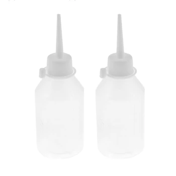 

2 Pcs 100 mL White Plastic Machine Water Squeeze Bottles (White)