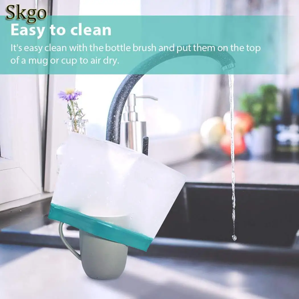 Reusable Food Storage Bag Snacks Fruit Leakproof PEVA Storage Bag 3 Size food storage bag for Kitchen, Outdoor, Travel,Home