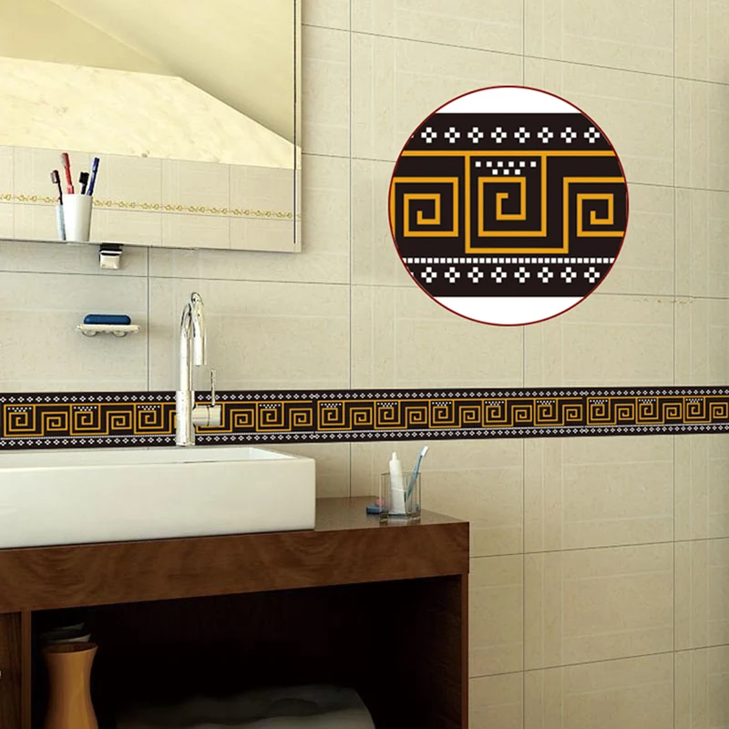 Waterproof Wallpaper Sticker Skirting Border 3D Self-Adhesive DIY Home Decor