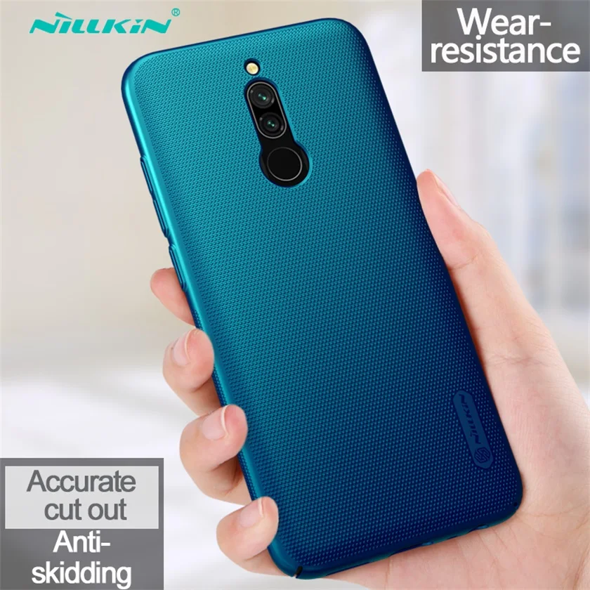 Чехол для Xiaomi Redmi 8, 8A, чехол Nillkin, суперматовый, жесткий, PC, Черная задняя крышка, защитный чехол для телефона, для Xiaomi Redmi8 - Цвет: Peacock blue