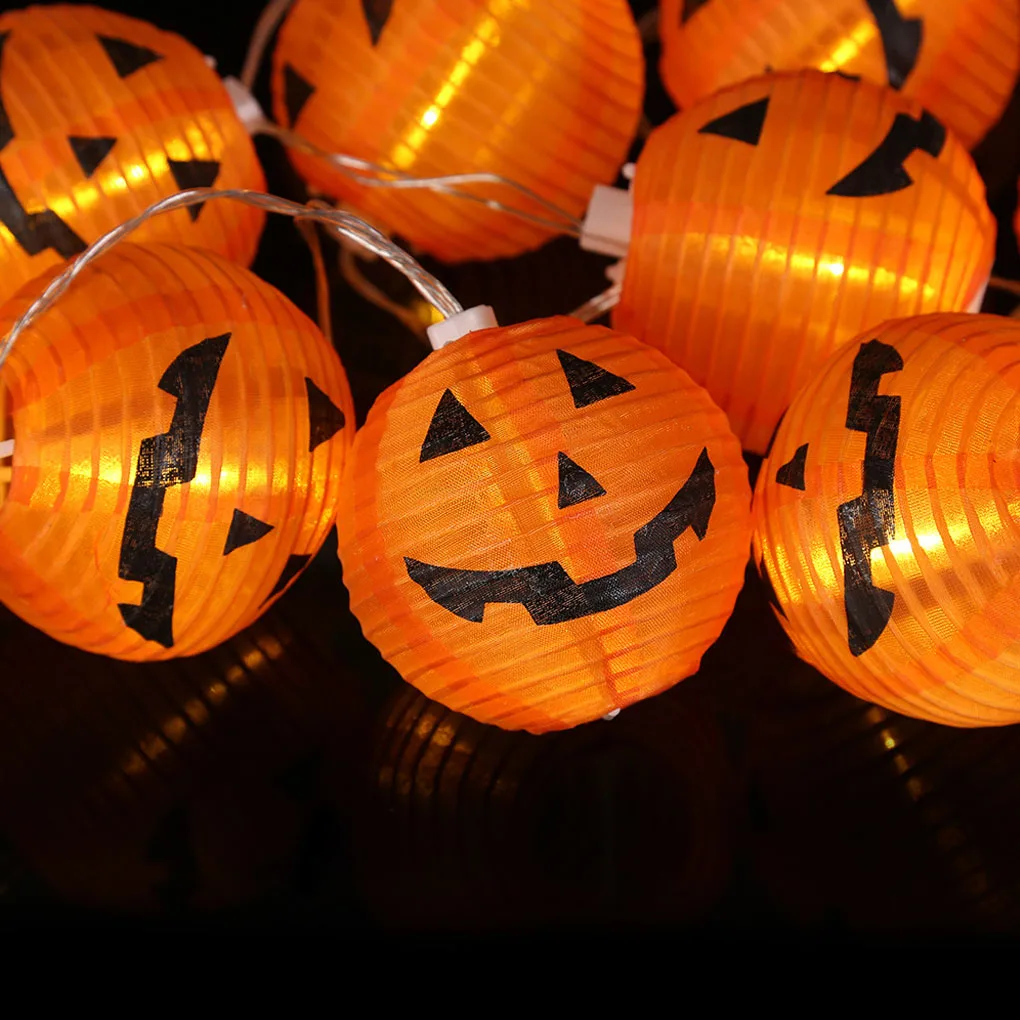 halloween pumpkin lights lanterns battery powered pumpkin string