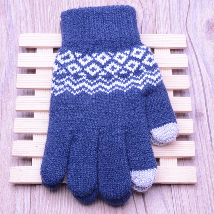 Xiaomi Youpin сенсорный мобильный экран перчатки вязаные перчатки дл пар удобные и стильные уличные теплые зимние подарки для мужчин и женщин - Цвет: Синий