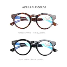 Blue Light Blocking Glasses Round Retro Eyeglasses Frame Anti Blue Computer Game Glasses Computer Eyewear Clear Lens Eyeglasses