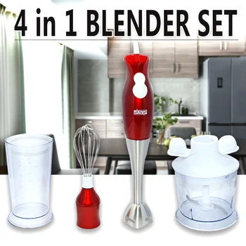 

4 in 1 Food Blender Set Hand Mixer Egg Beater Bar Coffee Milk Frother Home Manual Food Processors 220V Meat Grinders