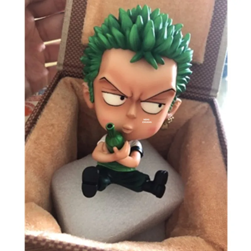 " одна статуя соломенная шляпа Пираты бюст Roronoa Zoro полноразмерный портрет меч GK фигурка игрушка коробка 11 см V571