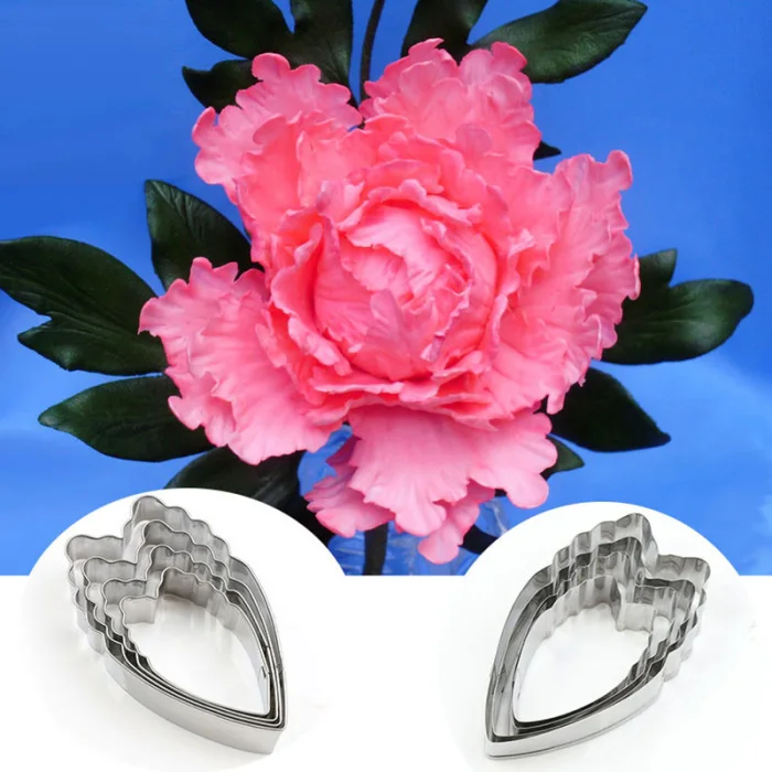 Stainless Steel Flower Petal Cookie Cutter Cupcake Mold Fondant Cake Mould DIY Decor MU8669