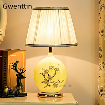 

Vintage Ceramic Table Lamps for Living Room Led Stand Desk Lights Bedroom Bedside Lamp Home Art Decor Luminaire Light Fixtures