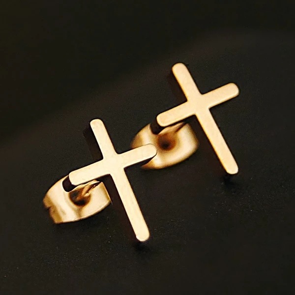 Steel Tiny Crescent Moon Stud star Earrings Boho Jewelry. Minimalist Earrings Gift