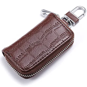 

25PCS / LOT Key Wallet Men Women Alligator Car Key Holders Housekeeper For Men Multifunctional Home Leather Keychain Purse Bag
