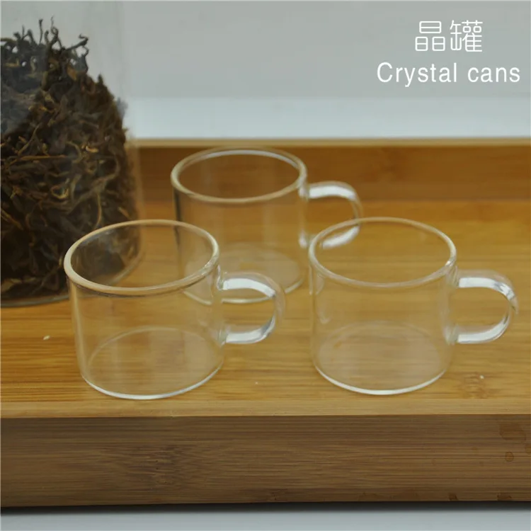 Creative Glass Teacup Customizable Borosilicate with Handle Transparent Tea Cup Home Daily Glass Small Teacup Wholesale