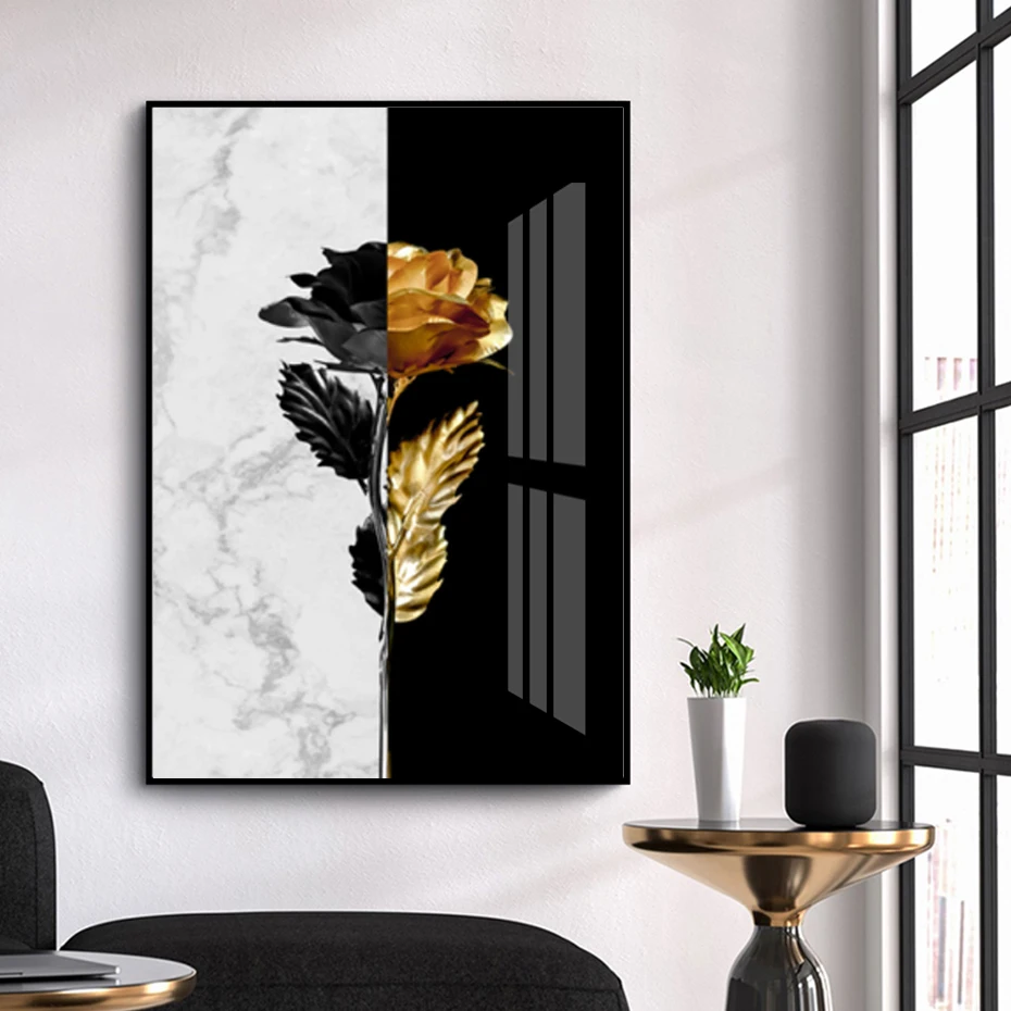 Modern-Marble-Gold-Floral-Leaf-Geometric-Wall-Art-Canvas-Painting-Posters-and-Prints-Pictures-for-Be (3)