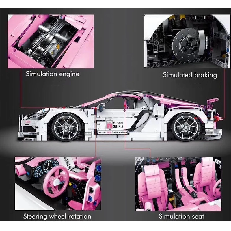20086 Technic Car серия Supercar Bugattis модель строительные блоки Наборы кубиков детские игрушки совместимы с новой 42083 сборкой подарки