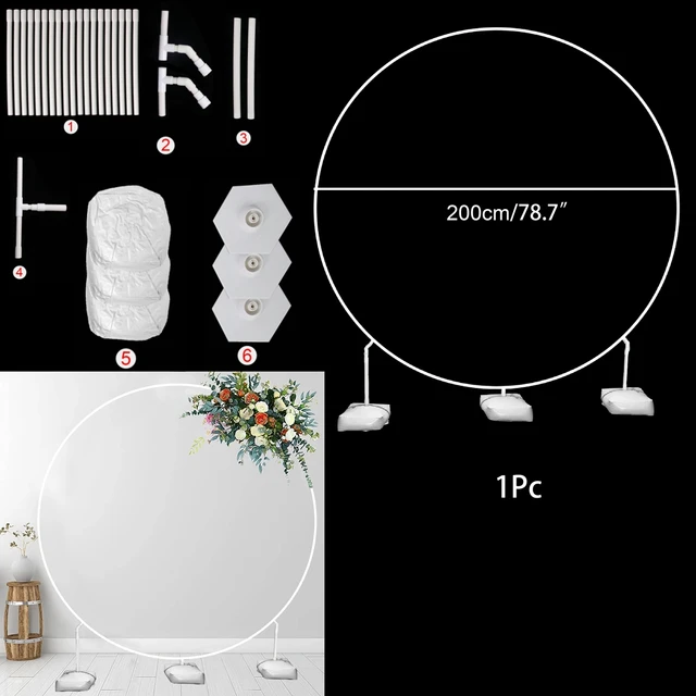 Balloon Circle Arch Balloon Holder Stand Support for Birthday Wedding Party Decorations Baby Shower Balloon Column Accessories 2M Bracket