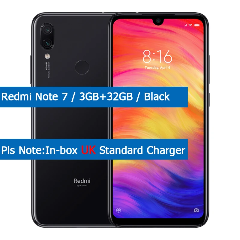 UK Note 7 32GB Глобальная версия Xiaomi Redmi смартфон распродажа мобильный телефон ограниченное количество первая покупка первый обслуживание 3 - Цвет: UK Note 7 32GB
