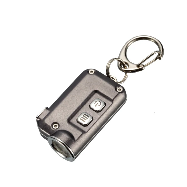 TINI-gray Новинка Nitecore TINI 380 люменов микро-USB зарядка мини металлический брелок Светильник флэш-светильник - Испускаемый цвет: TINI-gray