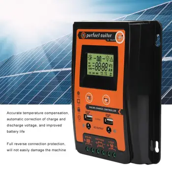 

Solar Charge controller 12V 24V 30A PWM Solar Charge Controller Solar Panel Battery Regulator Dual USB LCD Display
