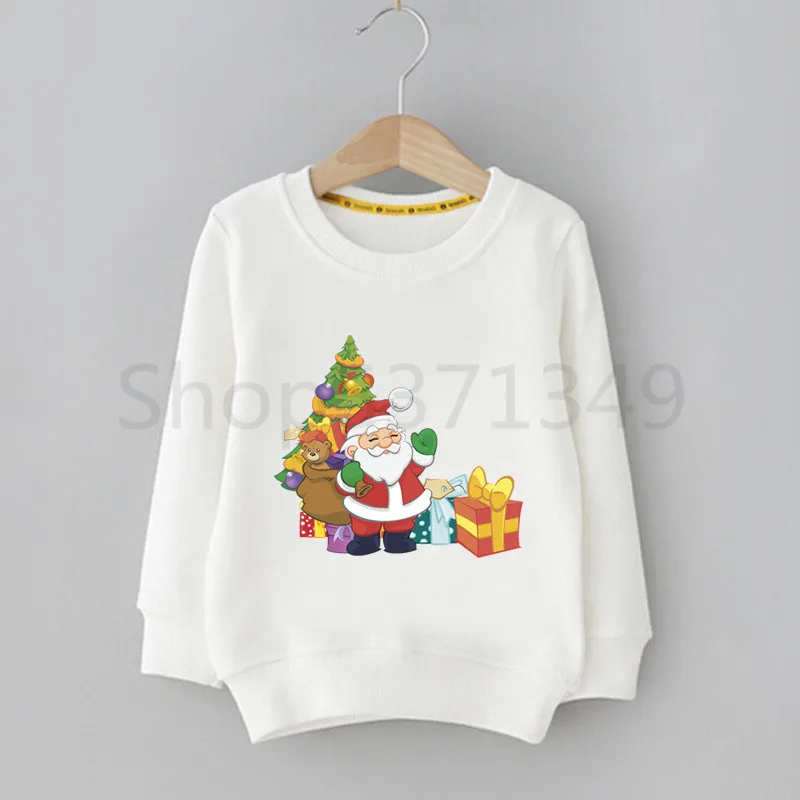 Merry Christmas Santa Miyazaki Hayao Kawaii Cartoon Children Hoodie Cute Print Sweatshirts Kid Clothes Baby Cartoon Hoodies