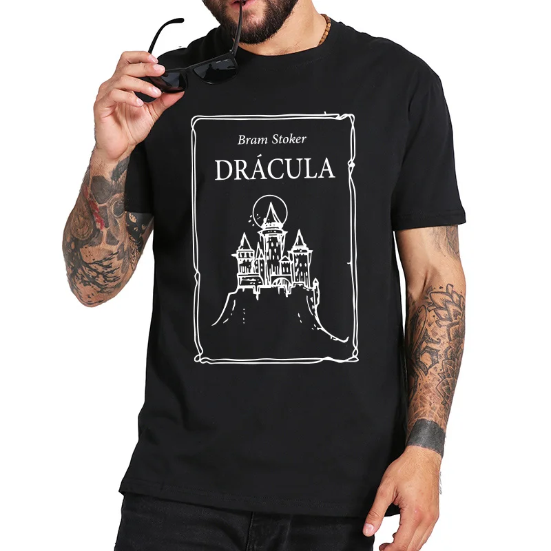 Dracula футболка Bram Stoker 1897 Готическая для любителей фильмов ужасов из чистого хлопка