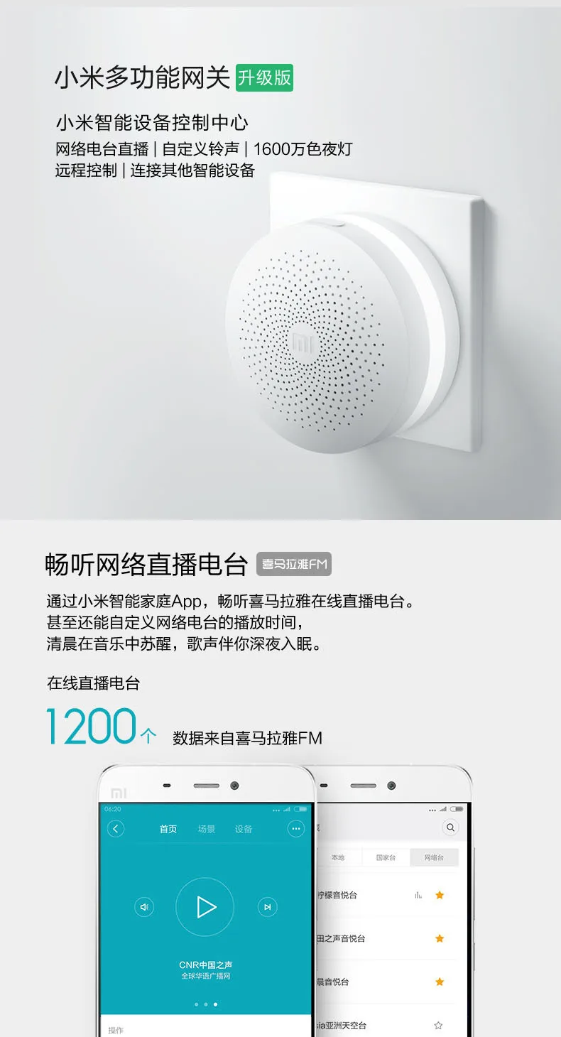 Millet Smart family set MJ Модернизированный Многофункциональный шлюз второго поколения Millet Многофункциональный шлюз