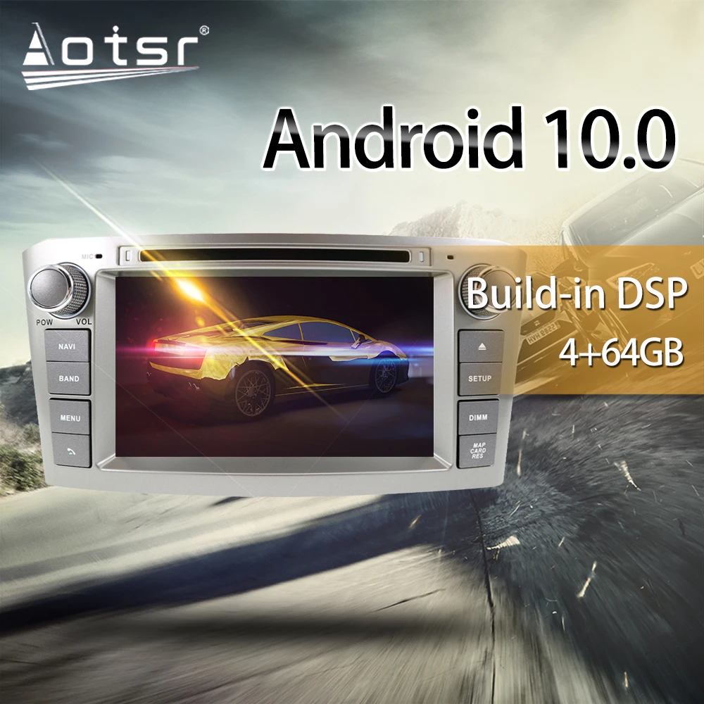 For Toyota Avensis T25 2002-2008 Car Multimedia Radio Player Stereo screen Android 10 DSP 7“  IPS screen Audio GPS Nav head unit