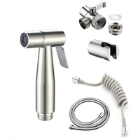 Hand protable Toilet bidet Sprayer Gun holder Stainless Steel Handheld Bidet Faucet home Bathroom Shower Head hose Self Cleaning 1