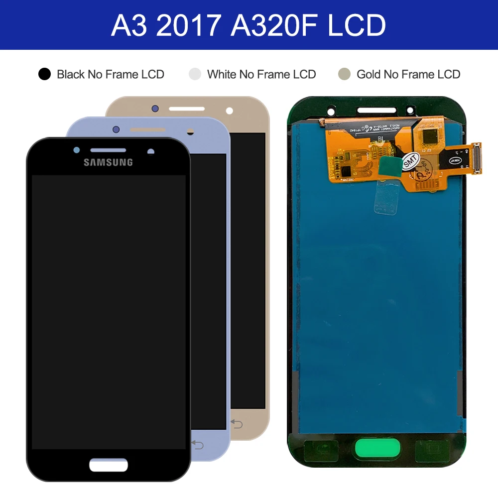 ЖК дисплей A320 для SAMSUNG GALAXY A3 2017 сенсорный экран с дигитайзером Samsung замена