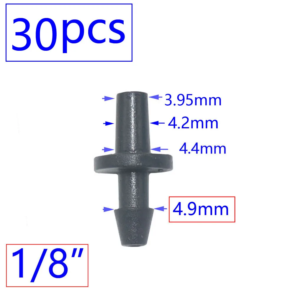 Irrigation Sprinkler 1/8 1/4 Inch Double Barbed Tee Single Elbow Water Pipe Connector Fitting Repair for 3/5 4/7mm Hose Coupler