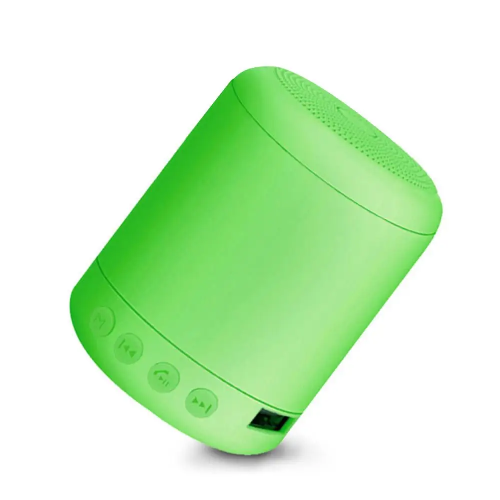 Green Мини Bluetooth FM сабвуфер беспроводной USB карта небольшой аудио динамик для мобильного компьютера ноутбука портативный - Цвет: Green
