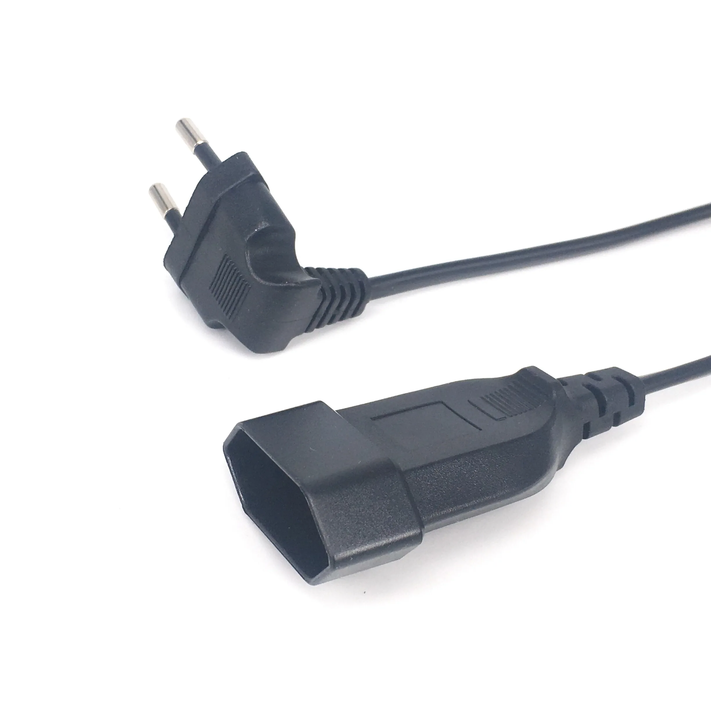 Power Extension Cable 90 Degree Male Plug To Female Socket For PC Computer PDU 0.3/0.6/1.8m EU