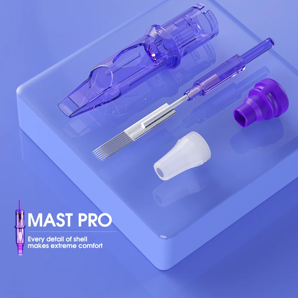 Тату-картридж RM MAST PRO, 20 шт., иглы, круглая магнитная стерилизованная машинка для перманентного макияжа