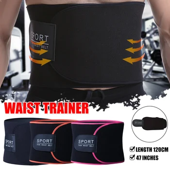 

Women Men Shaper Adjustable Sauna Sweat Waist Trainer Tummy Slimming Waist Belt Corset Shapewear Underbust Fat Burner