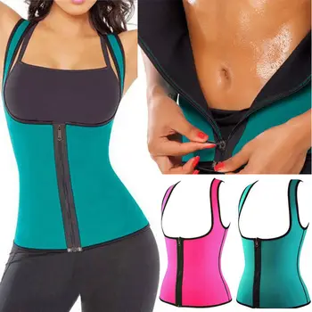 

Women Slimming Sheath Waist Trainer Keep Warm Shapewear Sweat Weight Loss Body Shaper Modeling Vest Workout Tops Fitness Corset