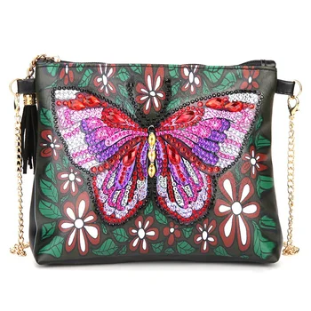 

Crossbags for Women DIY Butterfly Special Shaped Diamond Painting Leather Chain Shoulder Bags