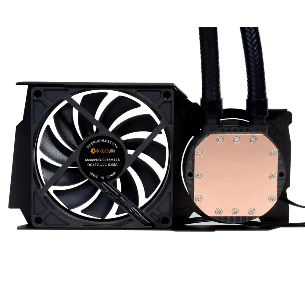 ID-COOLING FROSTFLOW 120VGA AIO кулер для воды для игр VGA карта светодиодный свет Nvidia& ATI для монтажного отверстия 58,4*58,4/53,3*53,3 мм