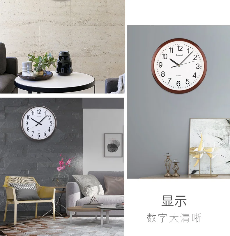 Large Silver Wall Clock Silent Clock Mechanism Bedroom Living Room Simple Wall Watches Home Decor Horloge Mural Gift Ideas FZ309
