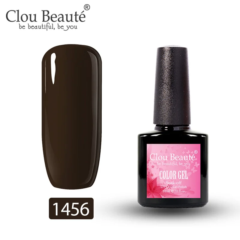 1456 Clou Beaute Gel Nail Polish Glitter Sequins Lakiery Hybrydowe Soak Off UV Gel Varnish Esmalte Para Unha Nails Gel UV Colors - Цвет: 1456